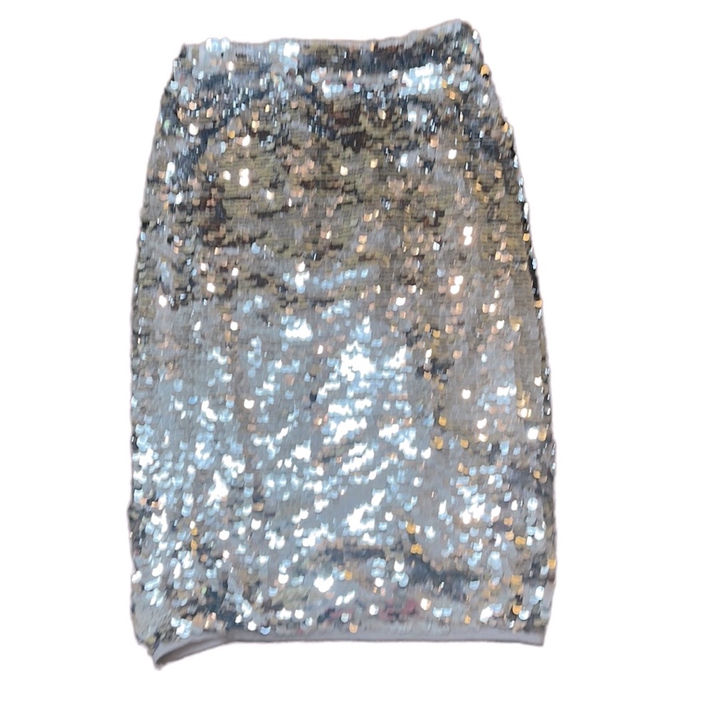 Halogen Silver Sequined Skirt SP - Picture 2 of 11